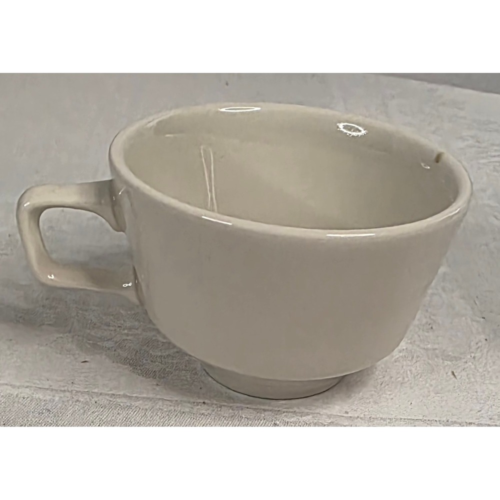Homer Laughlin China White Ceramic Coffee Cup Mug Lead Free USA Made TTC